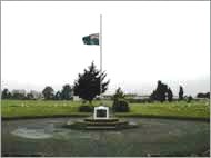 A photo of the Ruru Lawn cemetery war memorial A photo of the Ruru Lawn cemetery war memorial